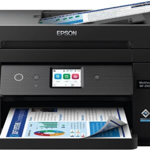 Epson Workforce WF-2960 Wireless All-in-One Printer with Scan, Copy, Fax, Auto Document Feeder, Automatic 2-Sided Printing, 2.4" Touchscreen Display, 150-Sheet Paper Tray and Ethernet,Black
